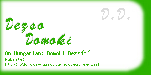 dezso domoki business card